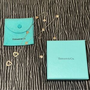 Tiffany & Co. Silver Heart Lariat Necklace